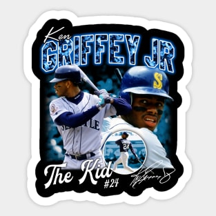 Ken Griffey Jr The Kid Basketball Legend Signature Vintage Retro 80s 90s Bootleg Rap Style Sticker